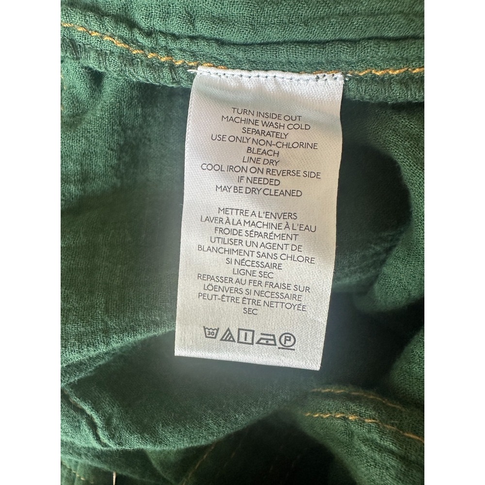 Urban Outfitters Tina Textured Gauze Jumpsuit Green Wide Leg One Piece Medium - Picture 8 of 16